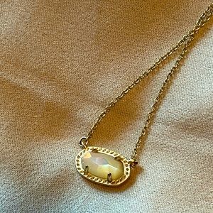 Kendra Scott gold & mother of pearl necklace